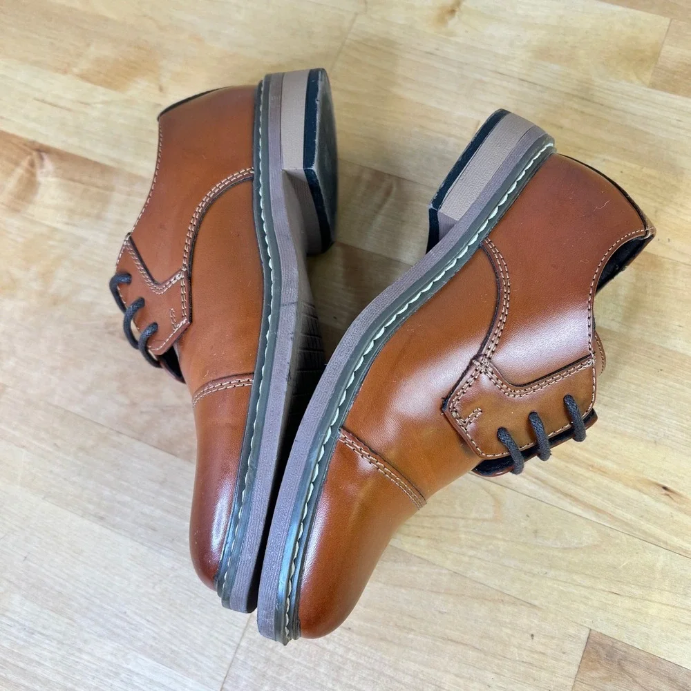 Bruno Marc Dress Shoes Oxford Boys Size 13 Brown Cap Toe Lace Up Formal Wedding